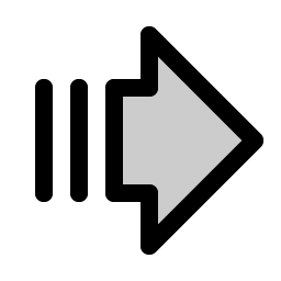 arrow fat lines right duotone