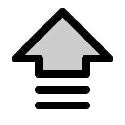 arrow fat lines up duotone