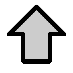 arrow fat up duotone