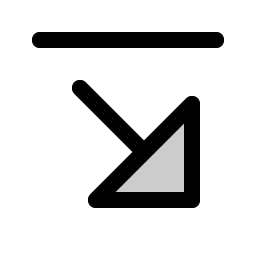 arrow line down right duotone