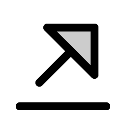 arrow line up right duotone