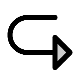 arrow u down right duotone