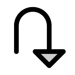 arrow u right down duotone