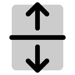 arrows out line vertical duotone