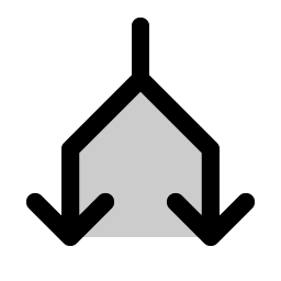 arrows split duotone