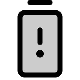 battery warning vertical duotone