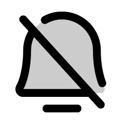 bell simple slash duotone