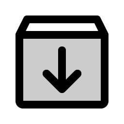 box arrow down duotone