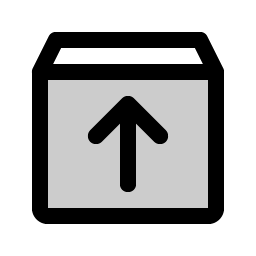 box arrow up duotone