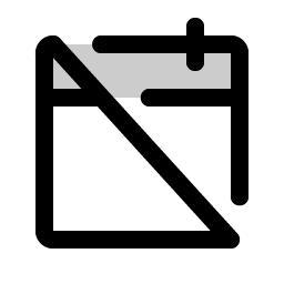 calendar slash duotone