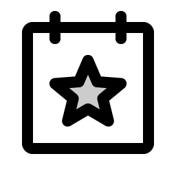 calendar star duotone