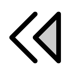 caret double left duotone