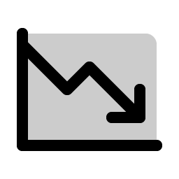 chart line down duotone