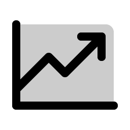 chart line up duotone