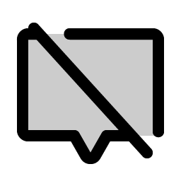 chat centered slash duotone