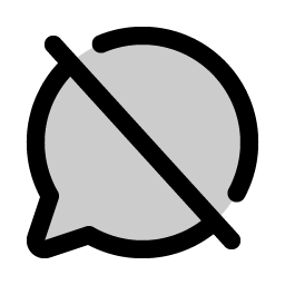 chat circle slash duotone