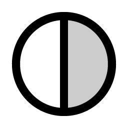 circle half duotone