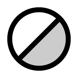 circle half tilt duotone