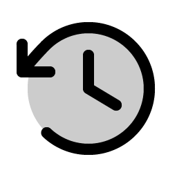 clock counter clockwise duotone