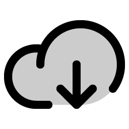 cloud arrow down duotone