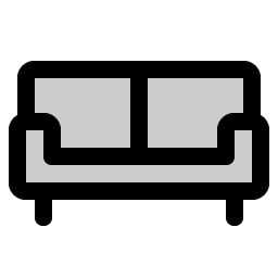 Couch Duotone icon - free SVG