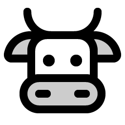 Cow Duotone icon - free SVG