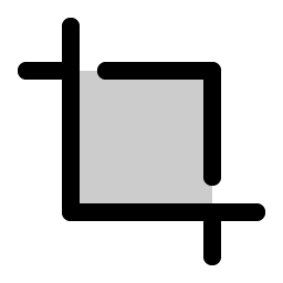 Crop Duotone icon - free SVG