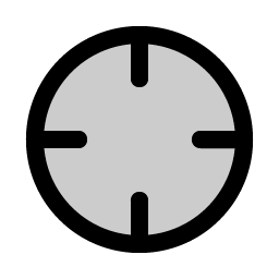 Crosshair Simple Duotone icon - free SVG