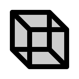 Cube Transparent Duotone icon