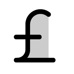 Currency Gbp Duotone icon