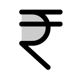 Currency Inr Duotone icon