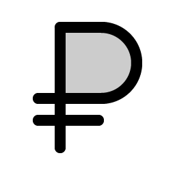 Currency Rub Duotone icon