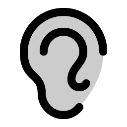 Ear Duotone icon