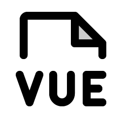 File Vue Duotone icon