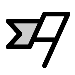 Flag Banner Fold Duotone icon