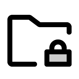 Folder Simple Lock Duotone icon