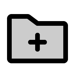 Folder Simple Plus Duotone icon