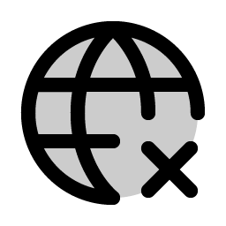 Globe X Duotone icon