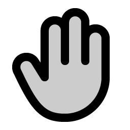 Hand Duotone icon