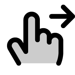 Hand Swipe Right Duotone icon