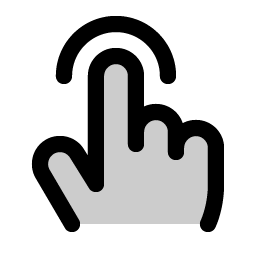 Hand Tap Duotone icon