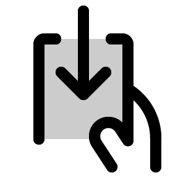 Hand Withdraw Duotone icon