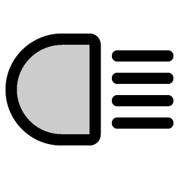 Headlights Duotone icon