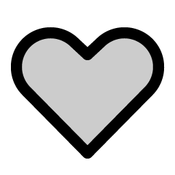 Heart Straight Duotone icon