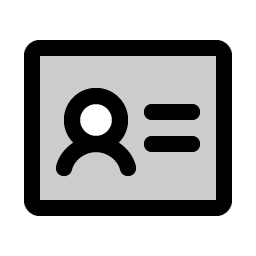 Identification Card Duotone icon
