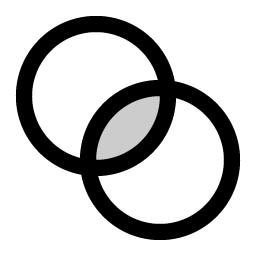 Intersect Duotone icon