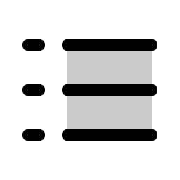 List Dashes Duotone icon