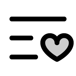 List Heart Duotone icon