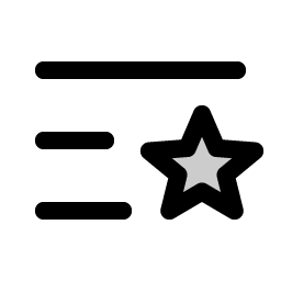 List Star Duotone icon