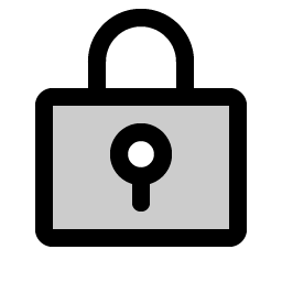 Lock Key Duotone icon